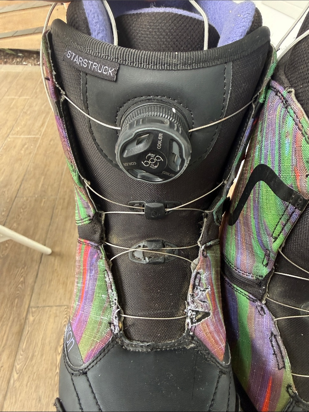 Burton Starstruck Boa TrueFit Snowboard Boots - Black & Purple Sz 9 US - Picture 9 of 12